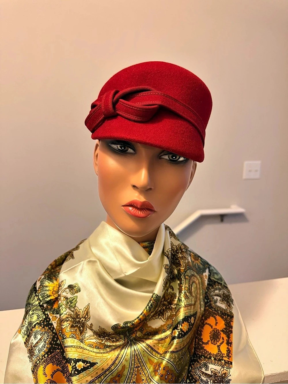 Betmar Red Bow Detail Hat Like New